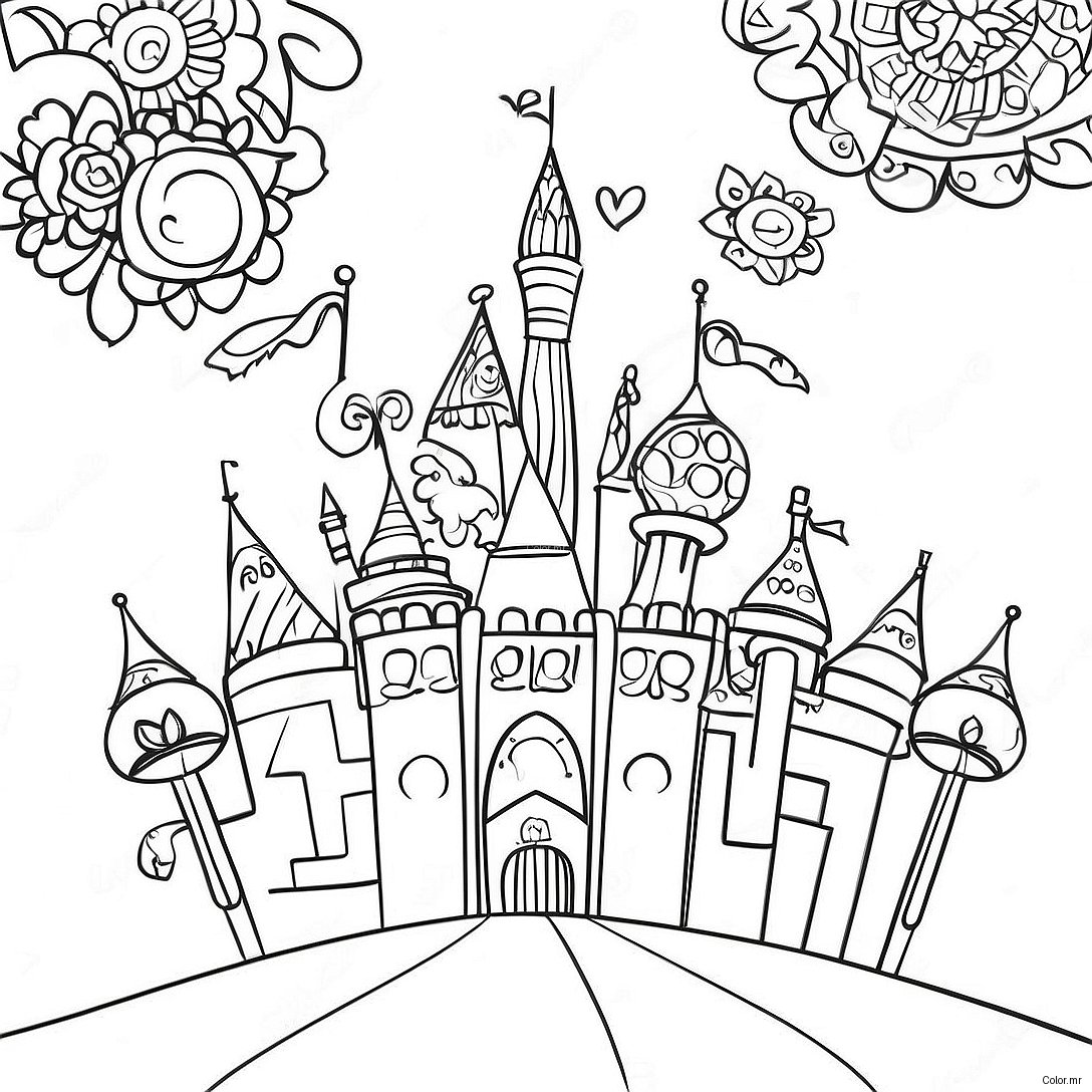 Colorful It S A Small World Scene Coloring Page 44453 36955