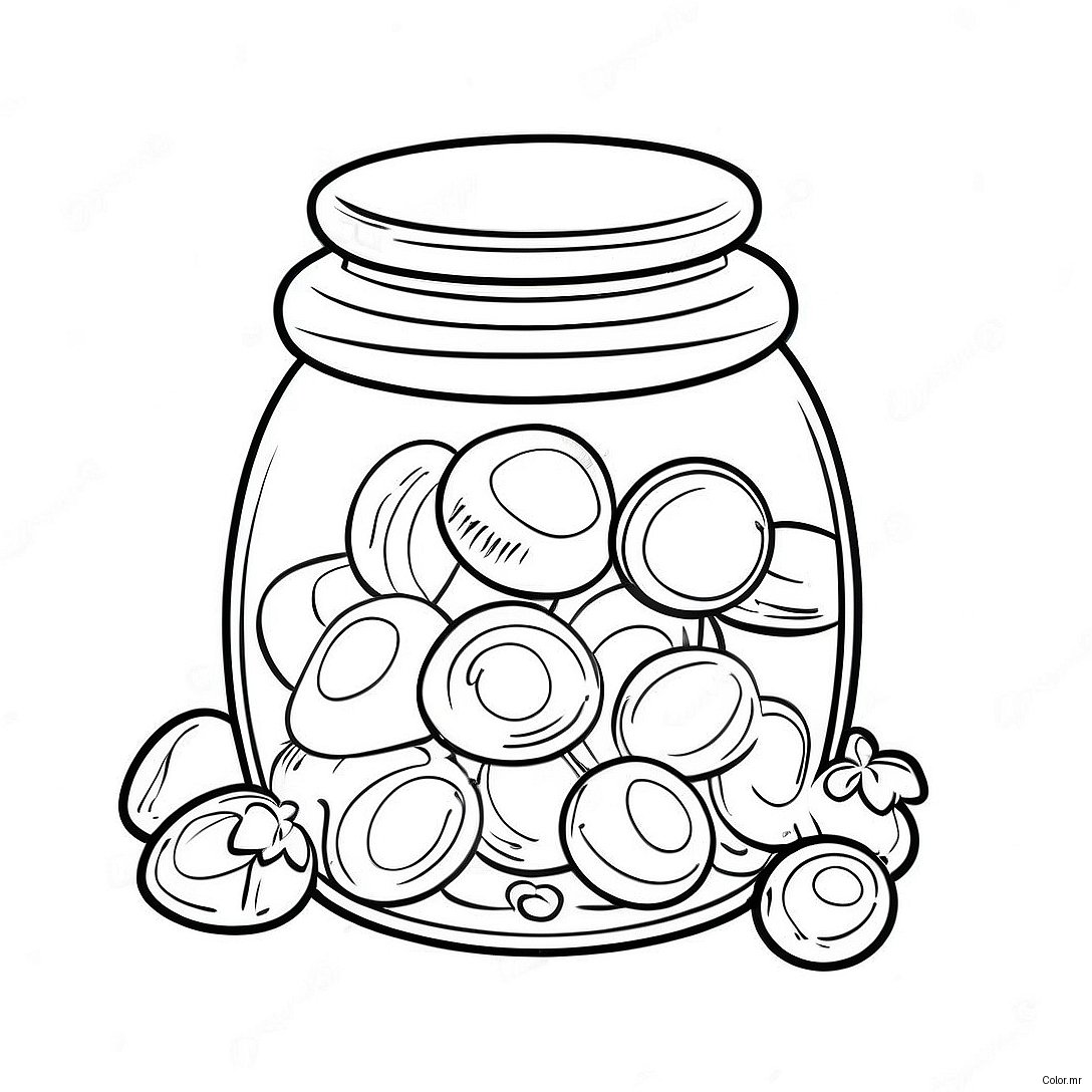 Colorful Jolly Rancher Candy Jar Coloring Page 53569 44657