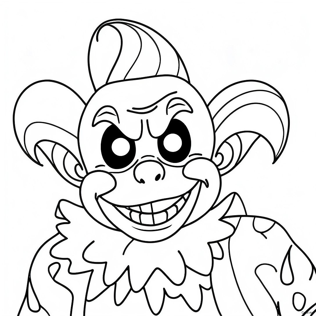 Colorful Killer Klowns In Action Coloring Page 17956 15050