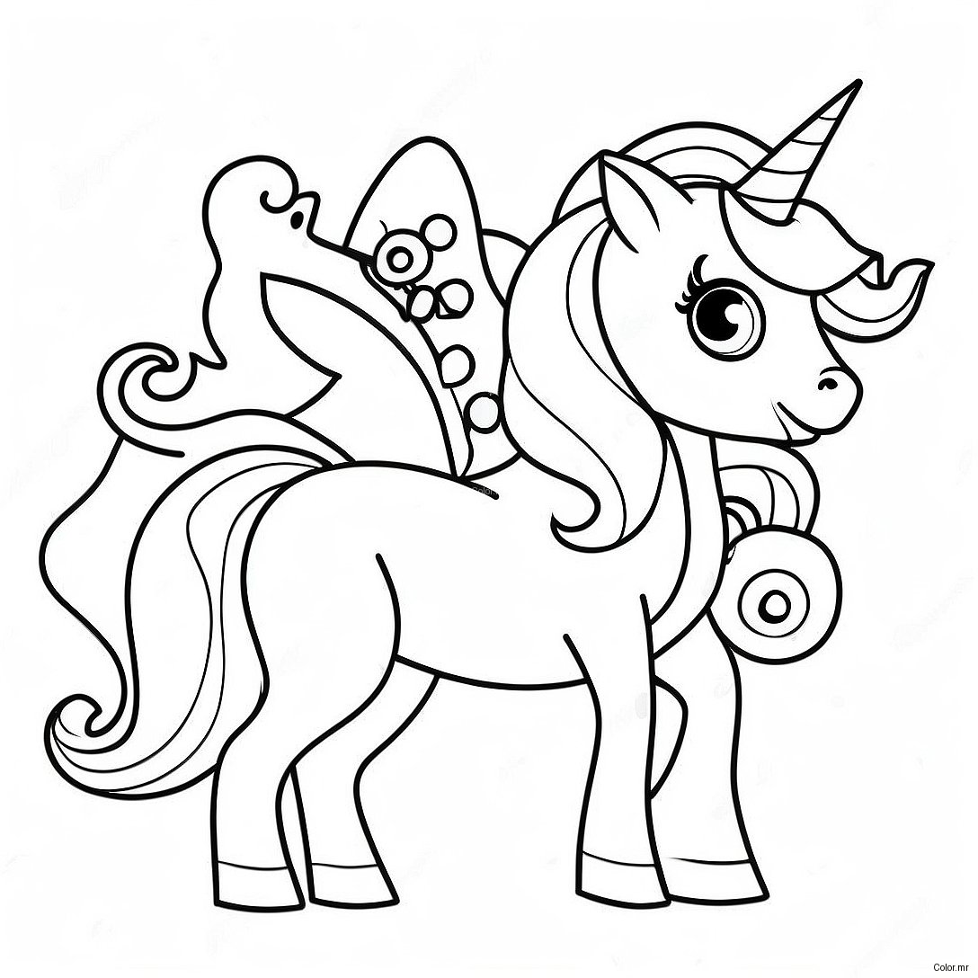 Colorful Lisa Frank Christmas Unicorn Coloring Page 65651 54238