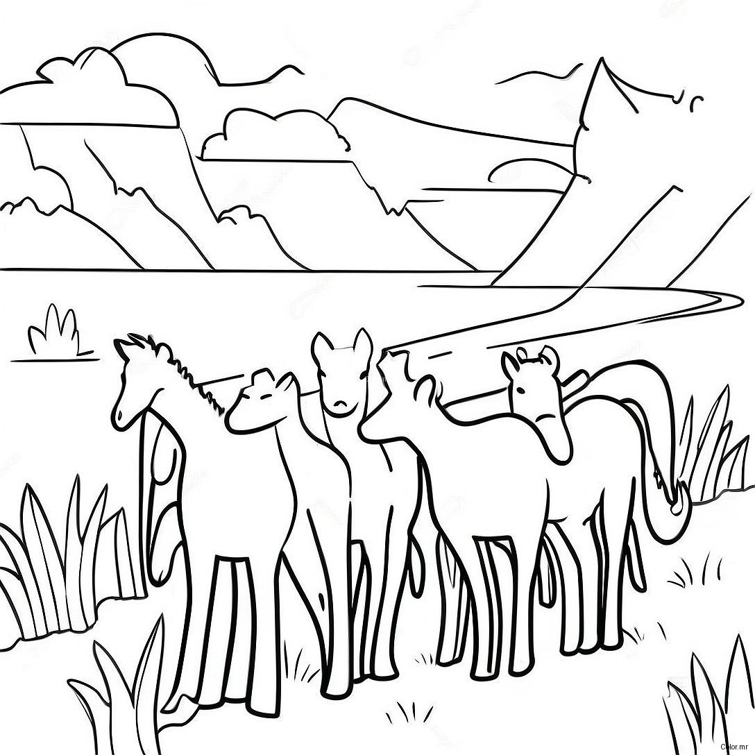 Colorful Migration Movie Scene Coloring Page 11728 9605