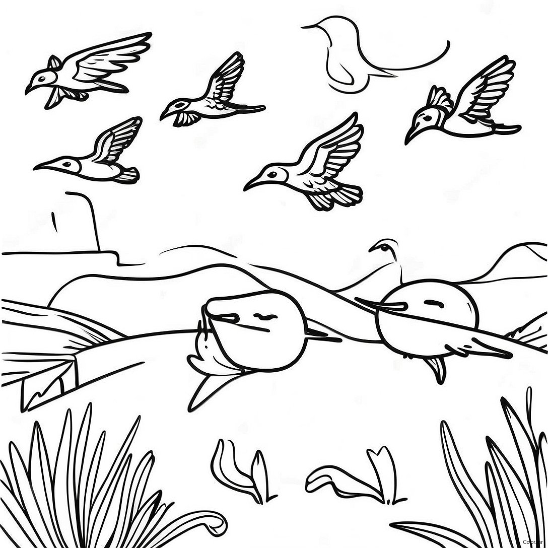 Colorful Migration Movie Scene Coloring Page 11728 9607