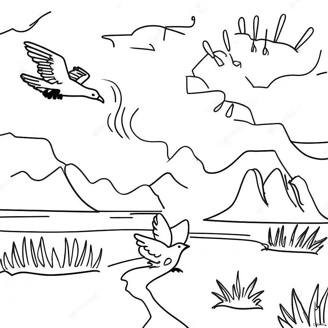 Colorful Migration Movie Scene Coloring Page 11728 9631