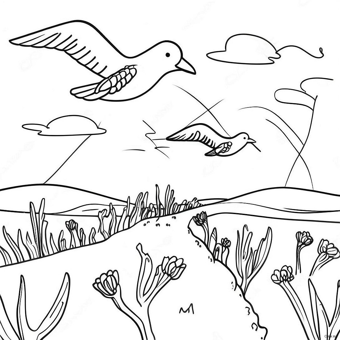 Colorful Migration Movie Scene Coloring Page 11728 9632
