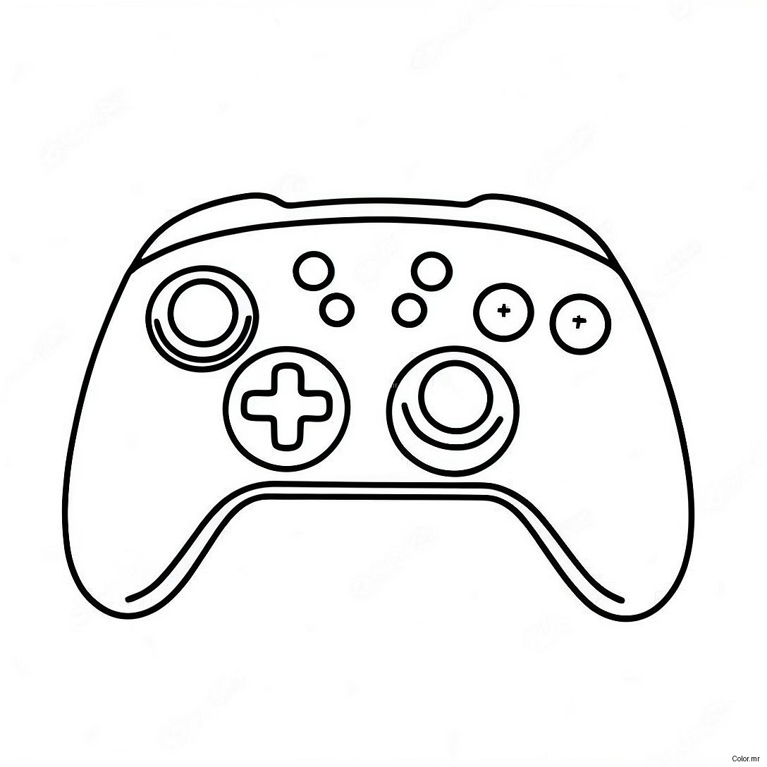 Colorful Nintendo Switch Controller Coloring Page 1722 1378