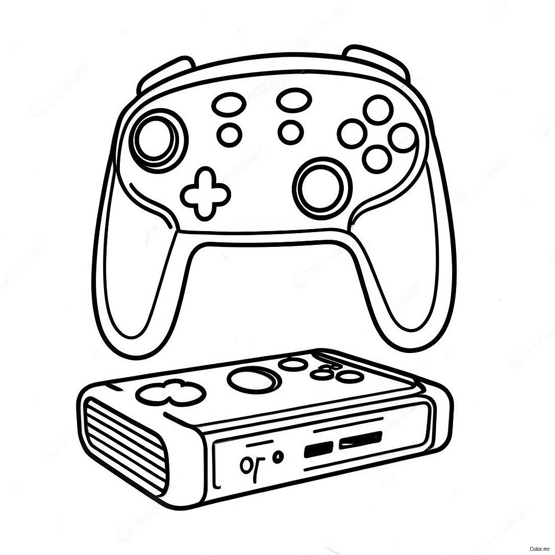 Colorful Nintendo Switch Controller Coloring Page 1722 1380