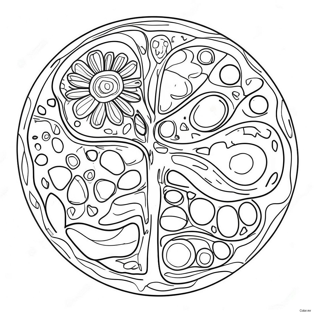 Colorful Plant Cell Structure Coloring Page 10818 8871