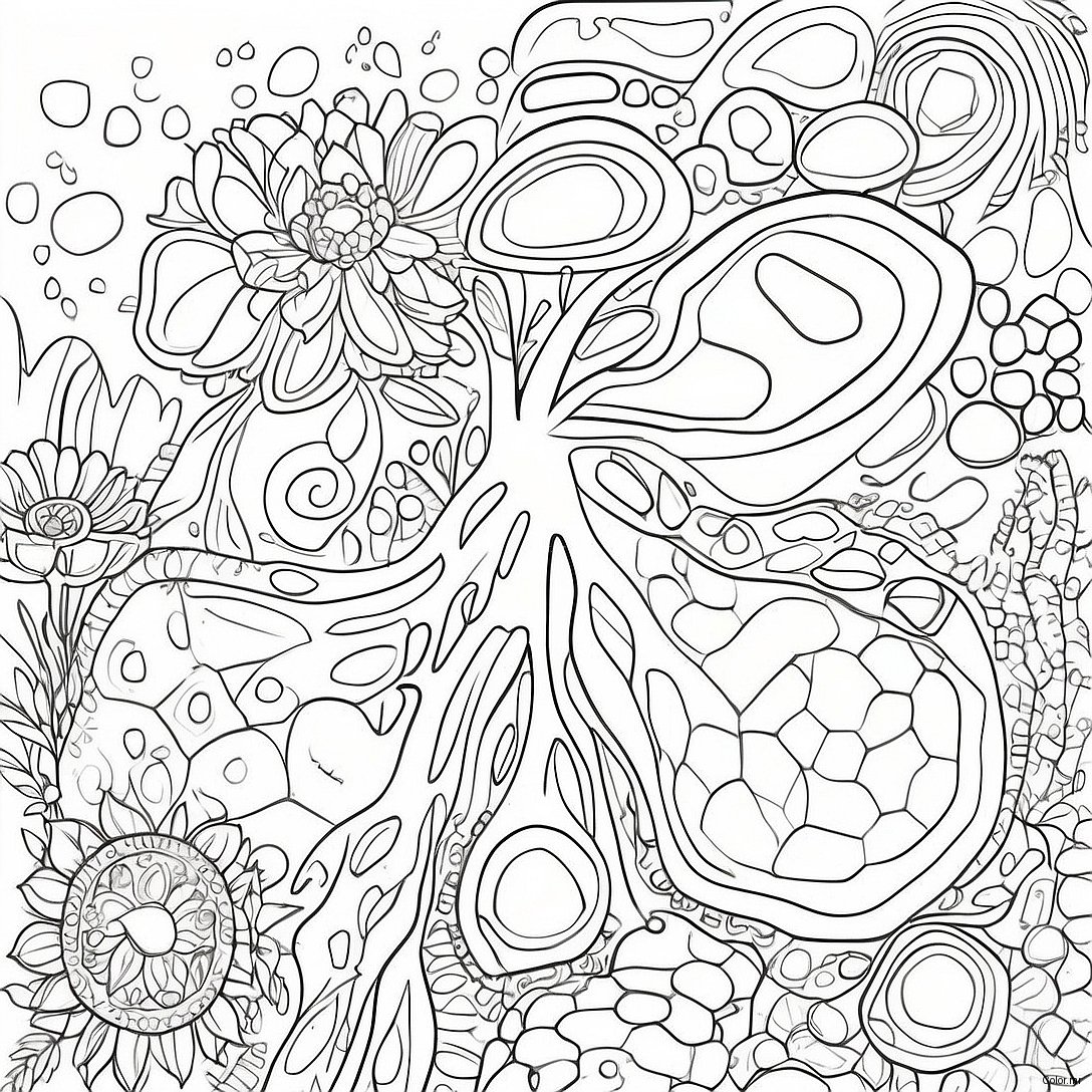 Colorful Plant Cell Structure Coloring Page 10818 8872
