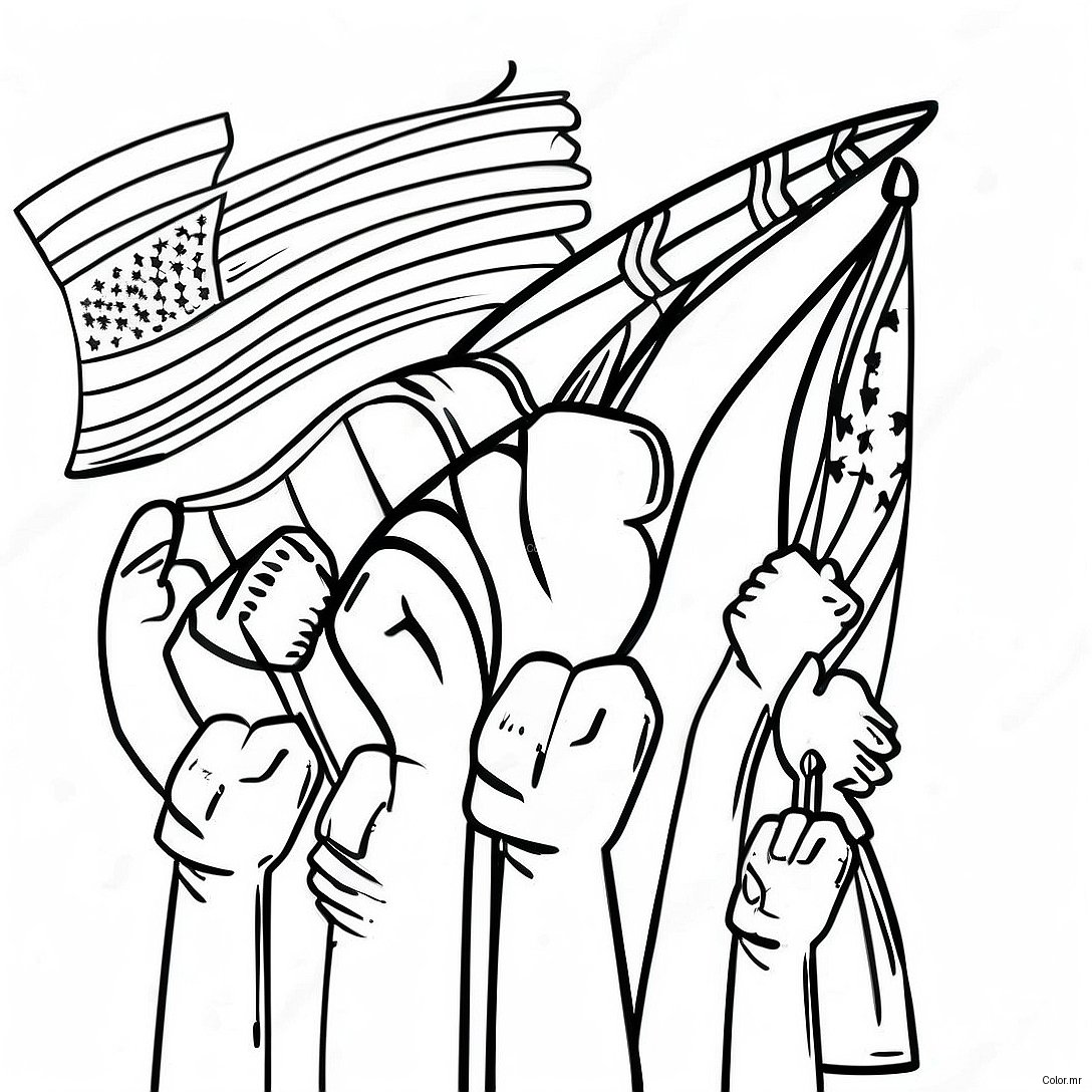 Colorful Pledge Of Allegiance Poster Coloring Page 55282 45996