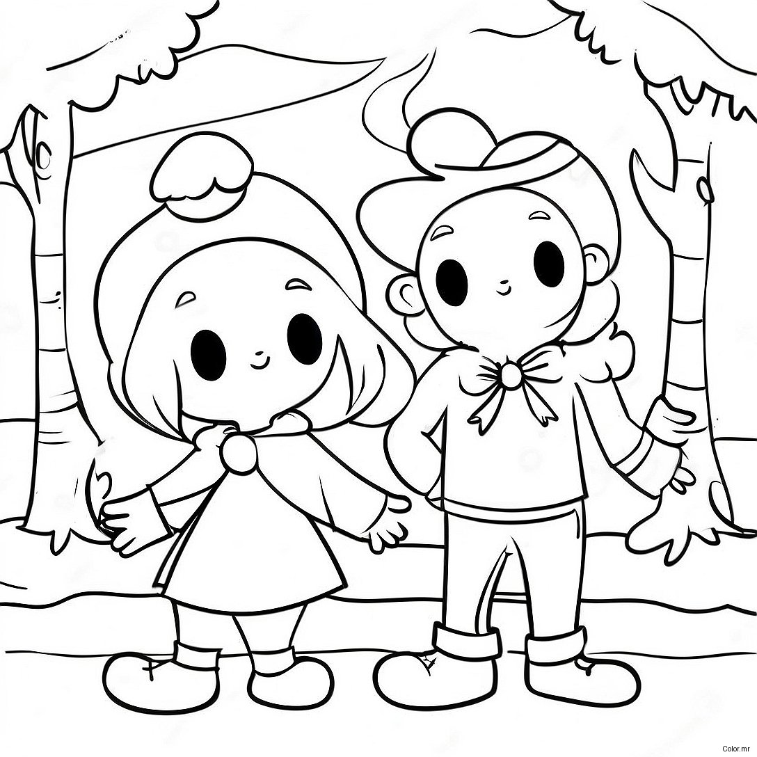 Colorful Rhyme Time Town Characters Coloring Page 68784 56706
