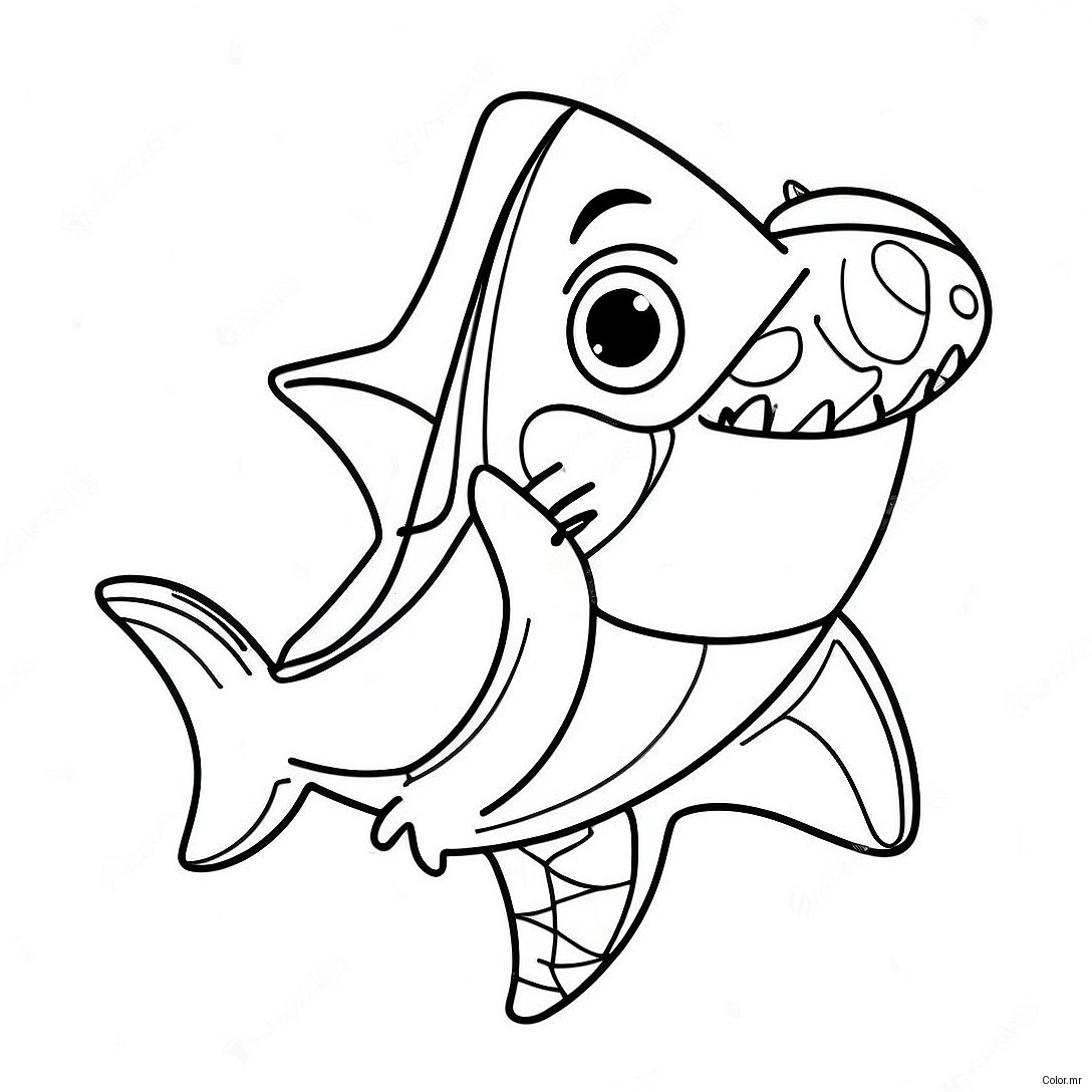 Colorful Shark Puppet Craft Coloring Page 72555 59920