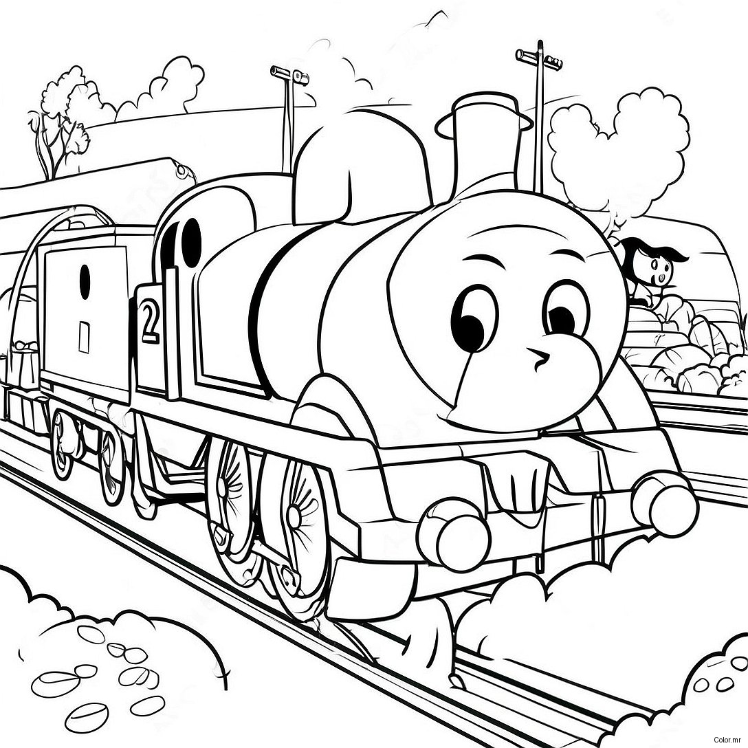 Colorful Thomas And Friends Characters Coloring Page 62879 52078