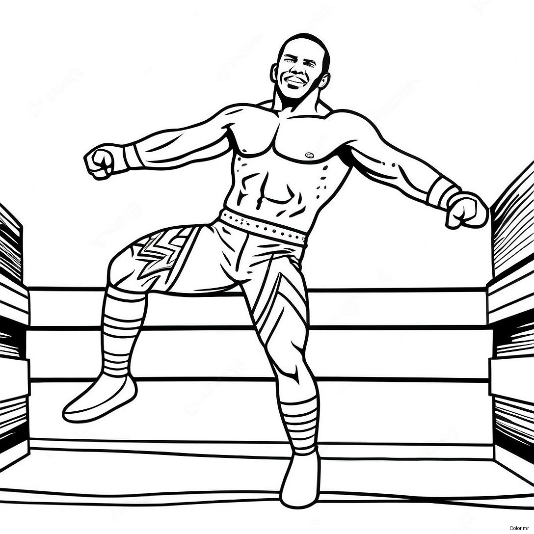 Connect The Dots Wwe Wrestler Jumping Coloring Page 2422 1981