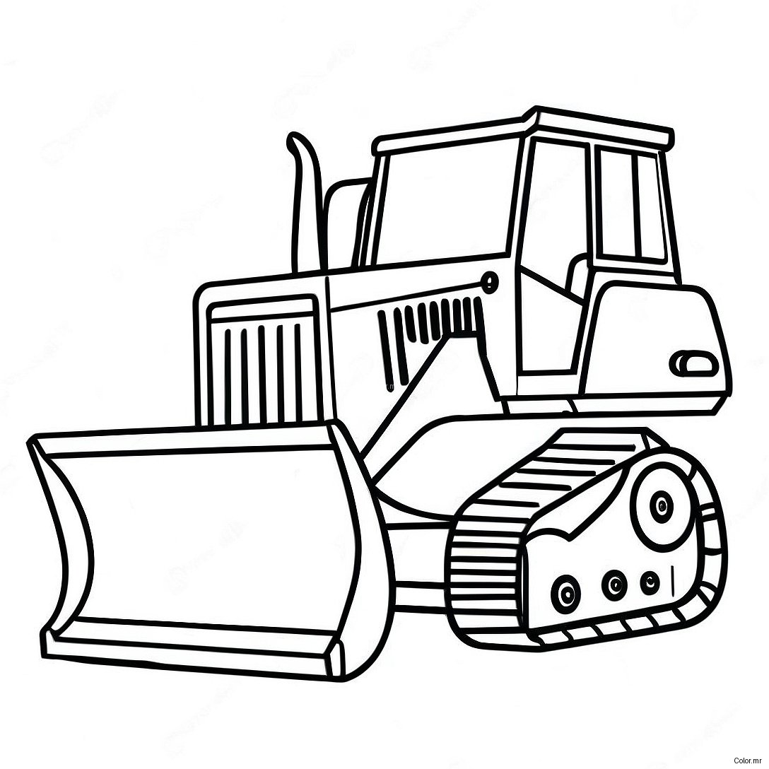 Construction Site Bulldozer Coloring Page 30759 27601