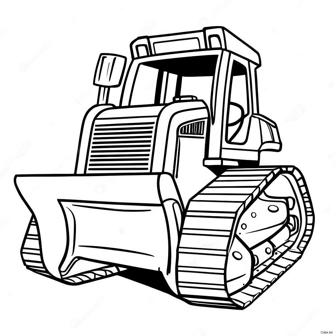 Construction Site Bulldozer Coloring Page 30759 27602