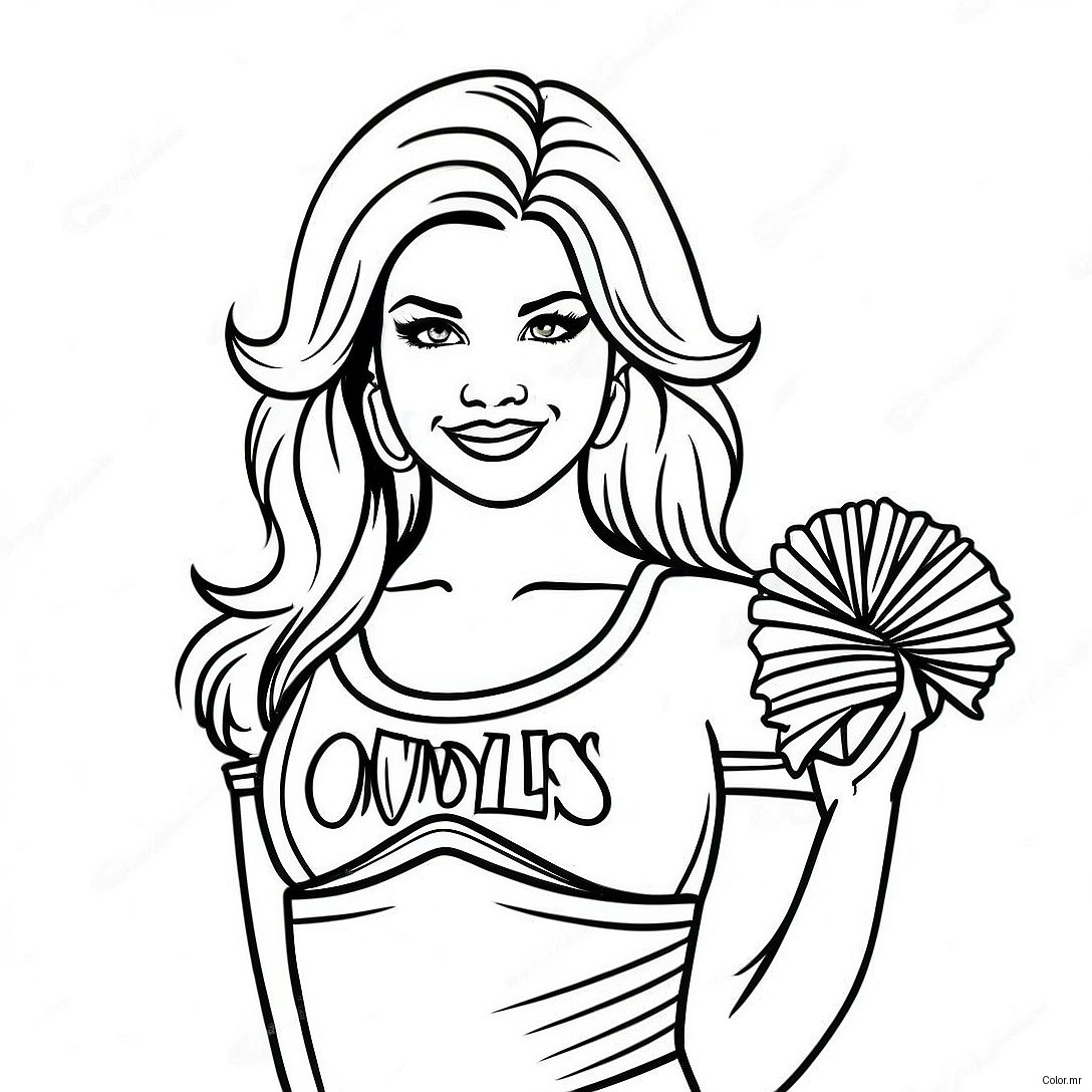 Cool Dallas Cowboys Cheerleader Coloring Page 36304 30279