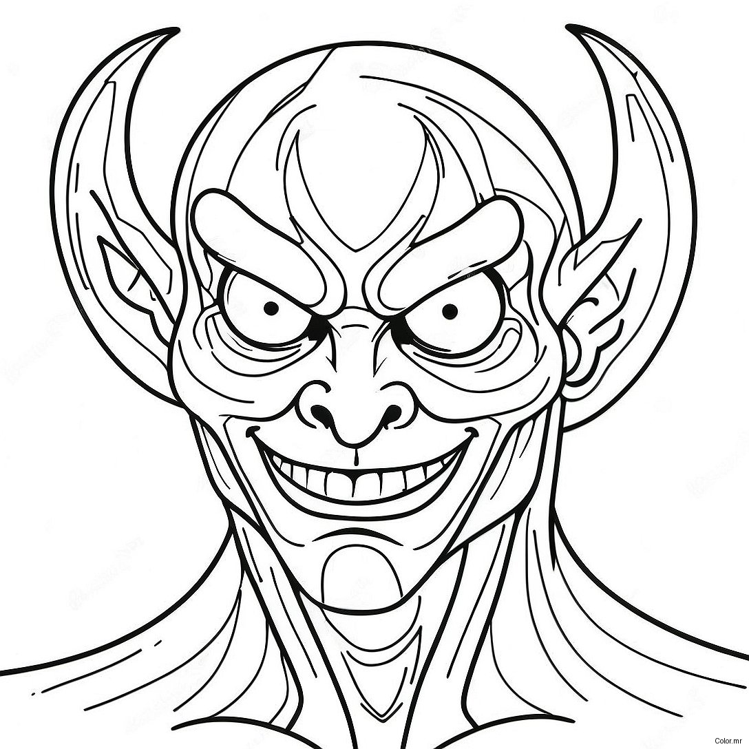 Creepy Demon With Glowing Eyes Coloring Page 42792 35640