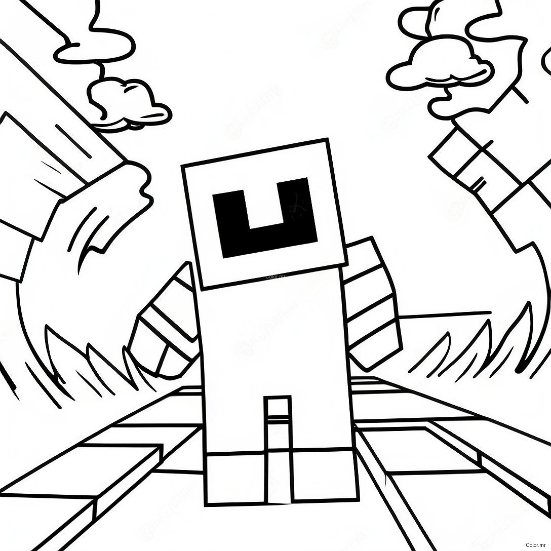 Creepy Minecraft Entity 303 Coloring Page 48705 40465