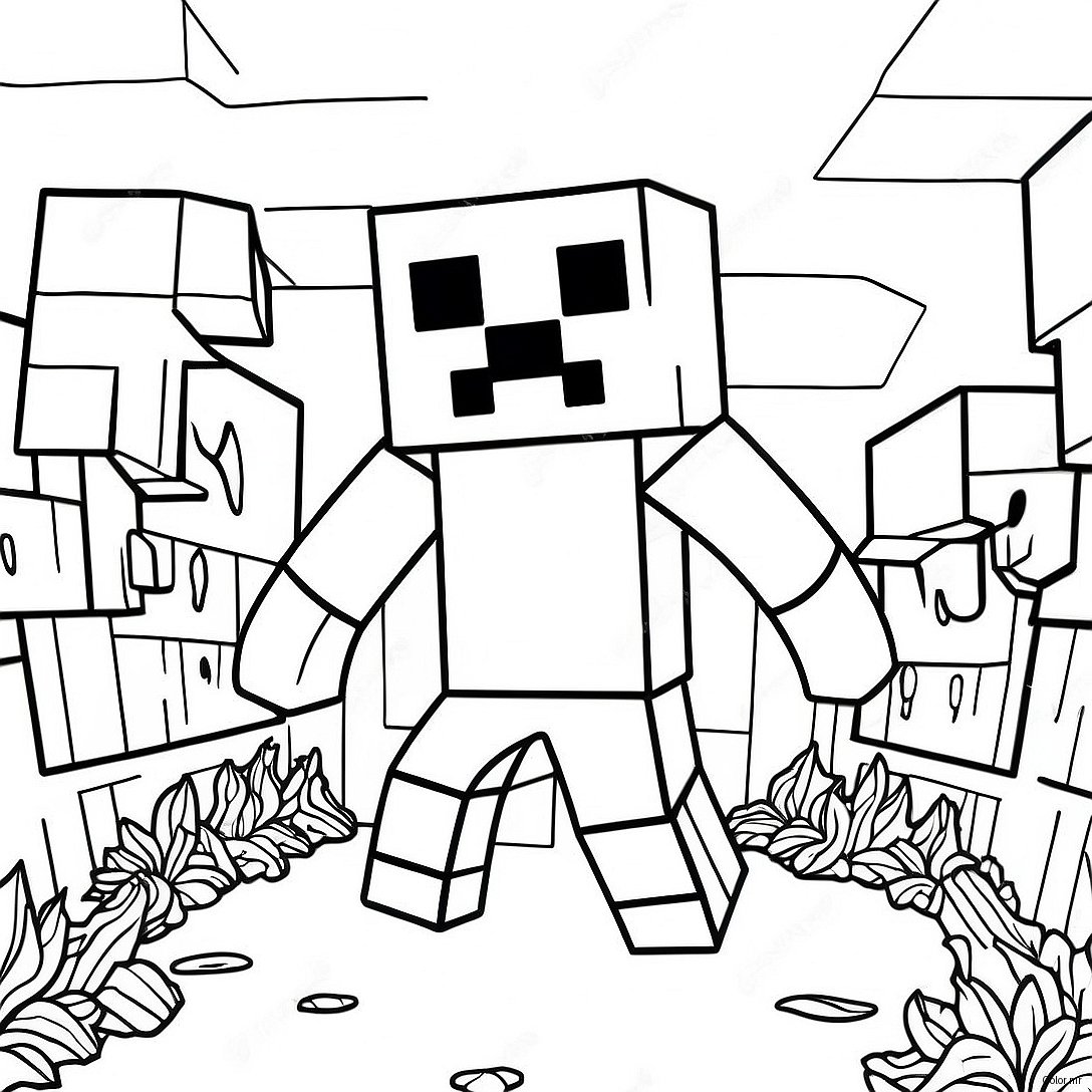 Creepy Minecraft Entity 303 Coloring Page 48705 40466