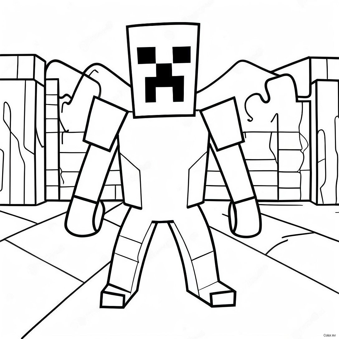 Creepy Minecraft Entity 303 Coloring Page 48705 40468