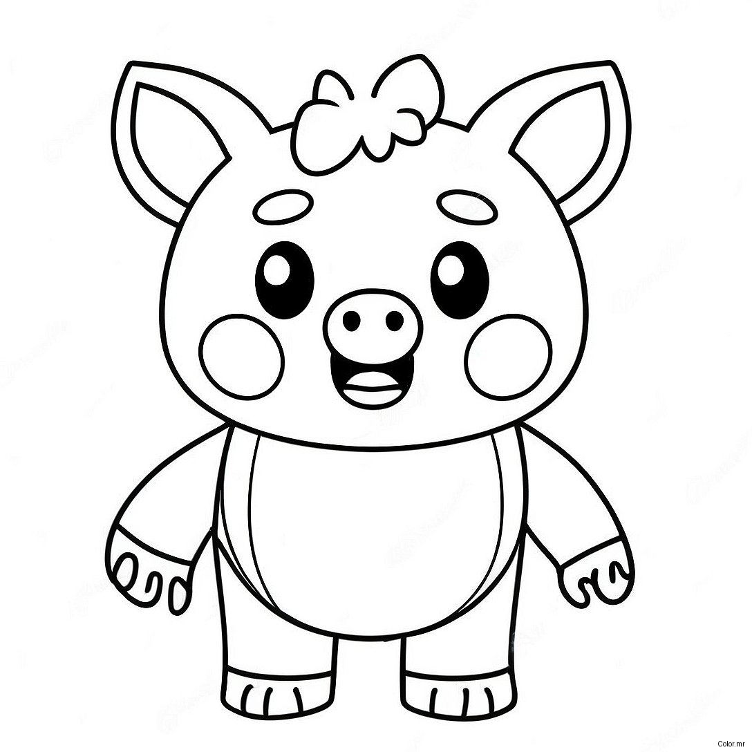 Creepy Roblox Piggy Character Coloring Page 32471 16865