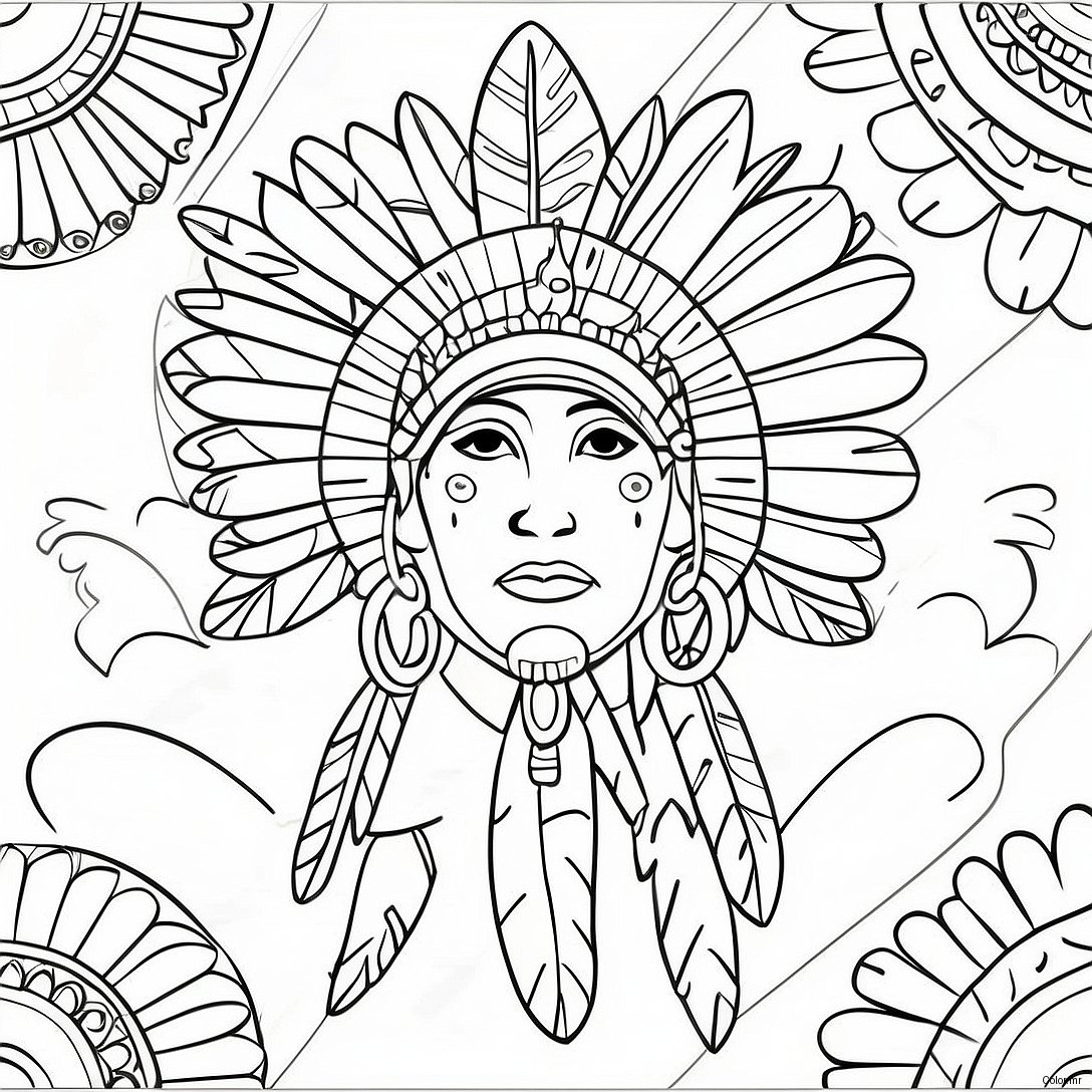 Cultural Symbols Of Indigenous Peoples Coloring Page 21713 20125