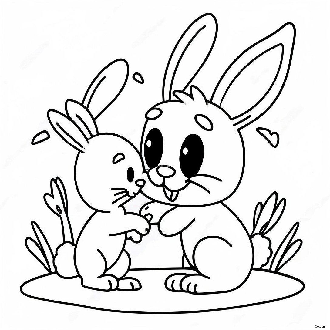 Cute Bugs Bunny And Lola Love Scene Coloring Page 56082 46635