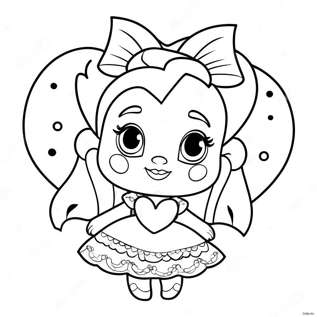 Cute Draculaura With Heart Accessories Coloring Page 9887 8133