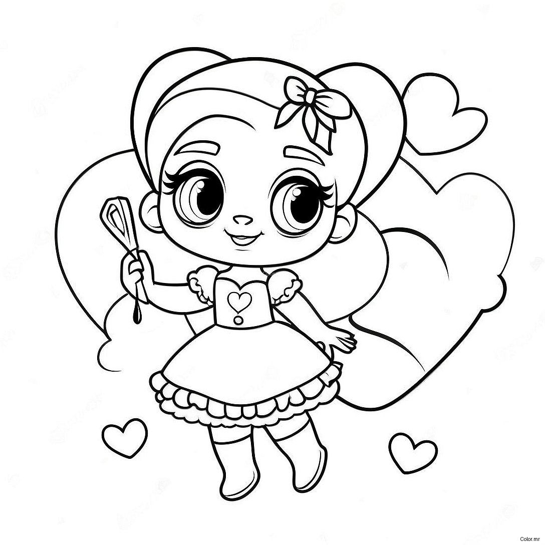 Cute Draculaura With Heart Accessories Coloring Page 9887 8136