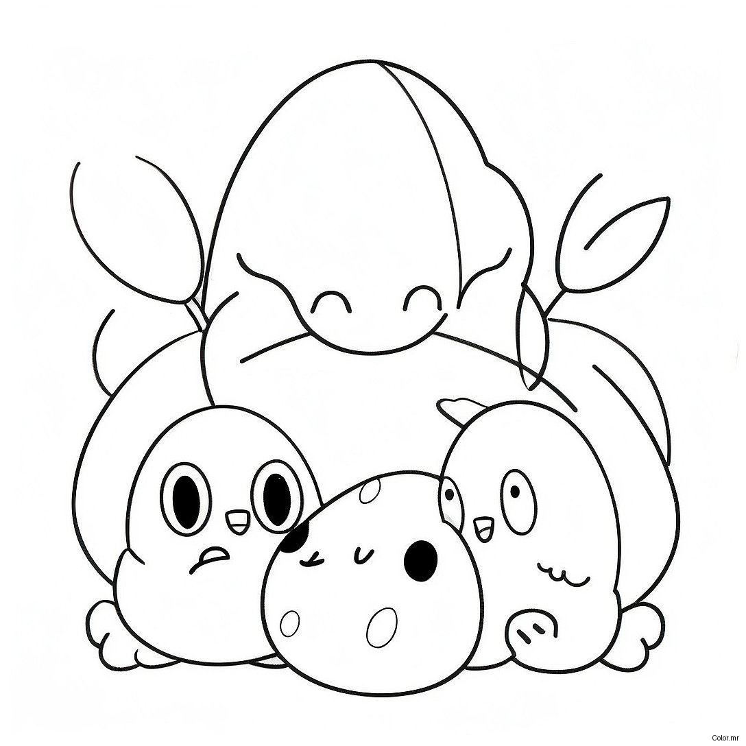 Cute Easter Among Us Characters Coloring Page 71904 59409
