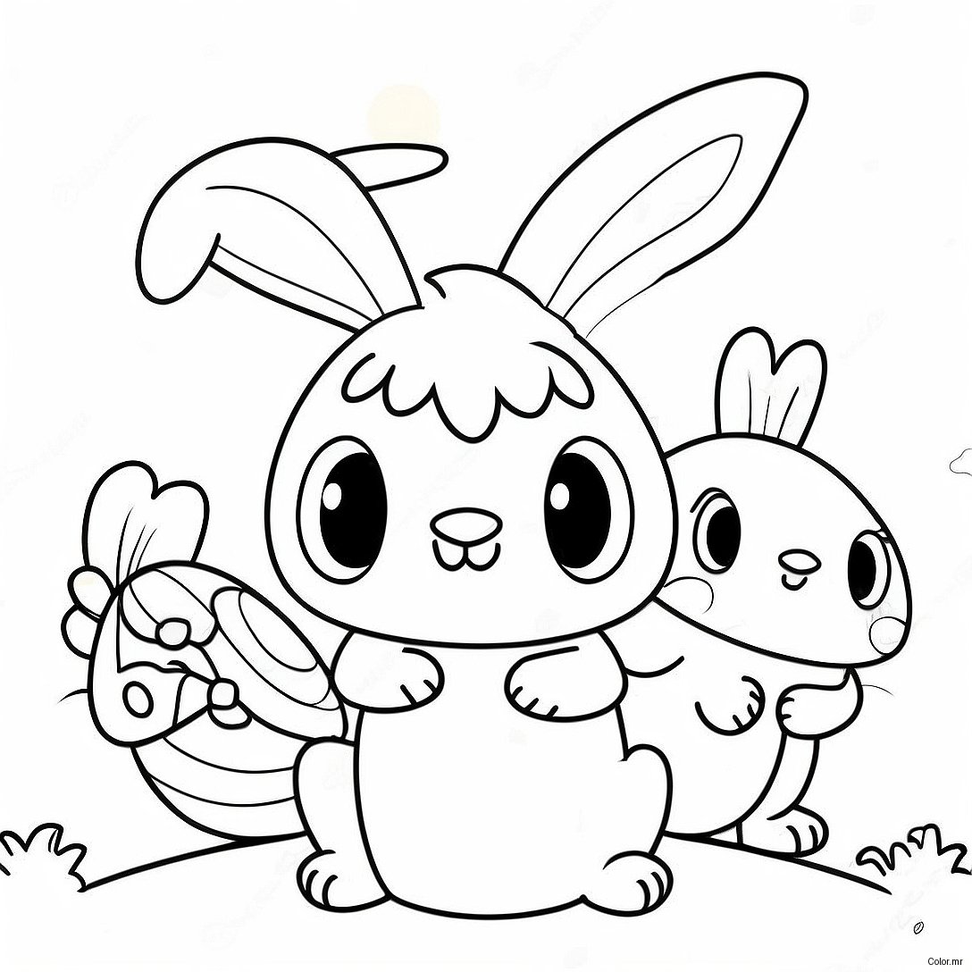 Cute Easter Among Us Characters Coloring Page 71904 59410