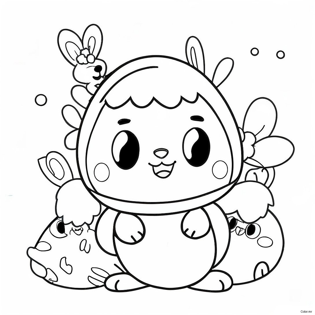 Cute Easter Among Us Characters Coloring Page 71904 59411