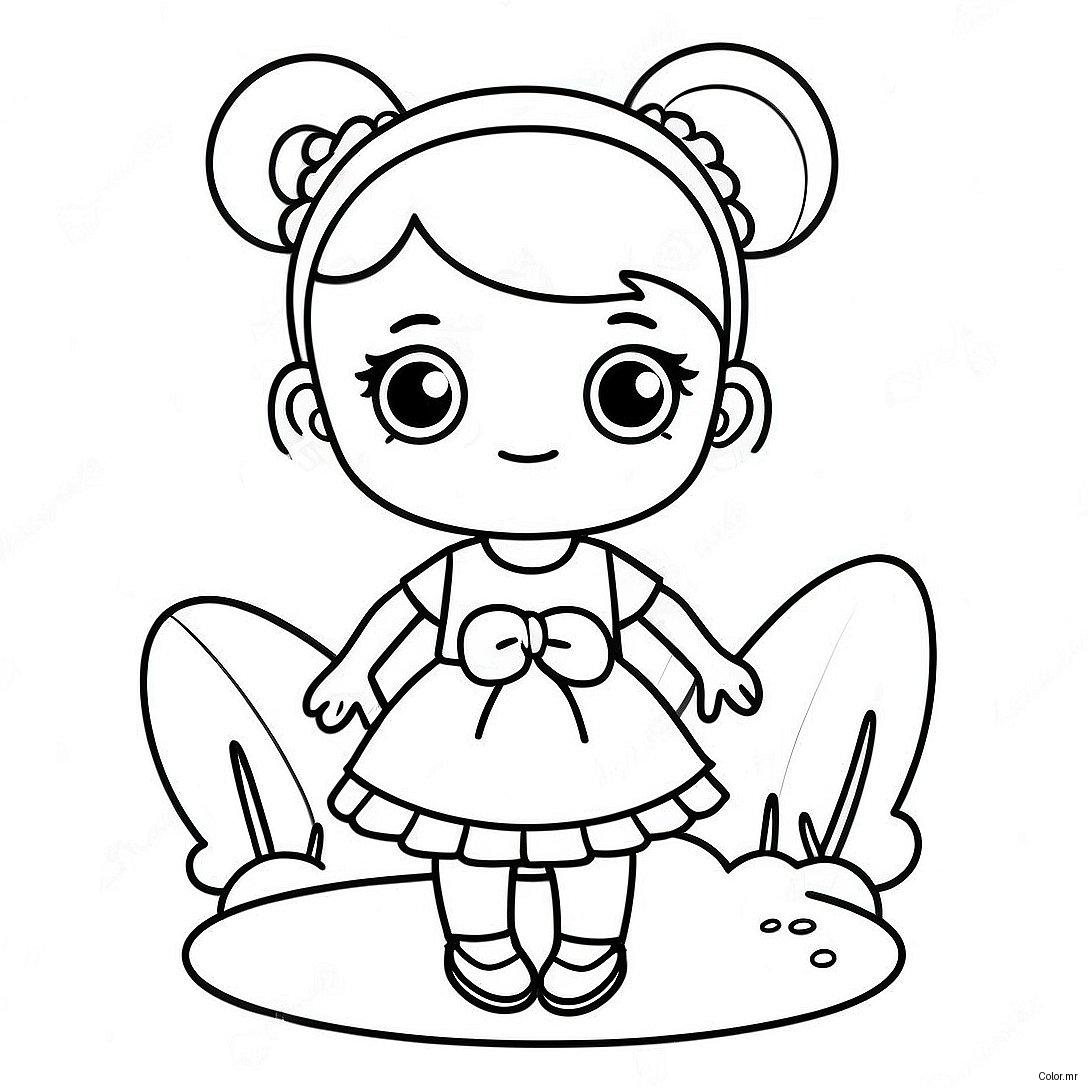 Cute Gacha Life Girl In A Dress Coloring Page 41770 34657