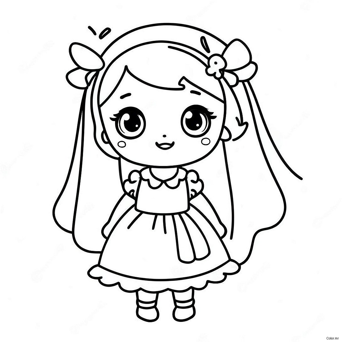Cute Gacha Life Girl In A Dress Coloring Page 41770 34659