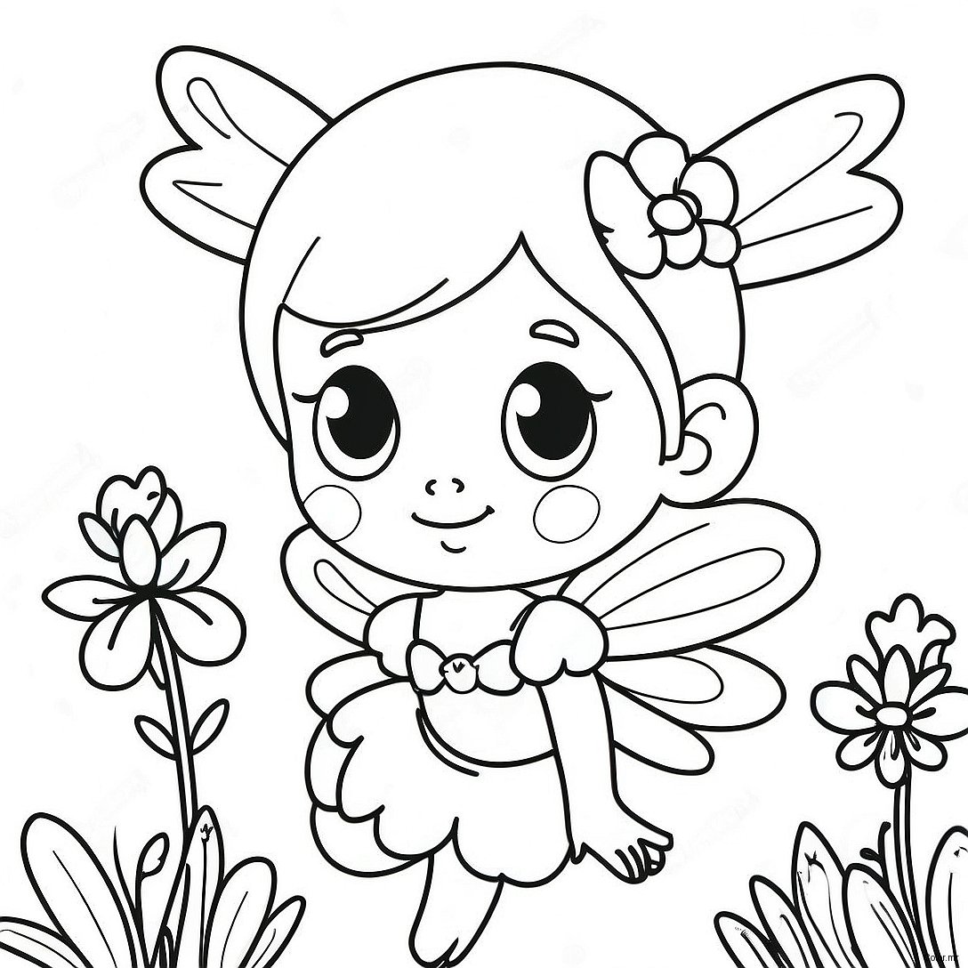 Cute Little Charmers Lavender Fairy Coloring Page 23654 21835