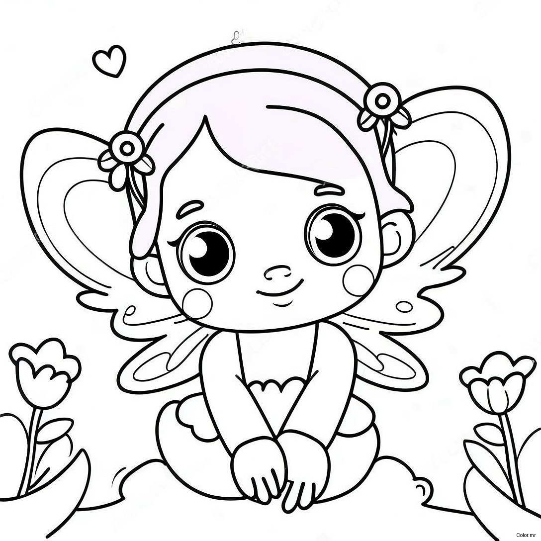 Cute Little Charmers Lavender Fairy Coloring Page 23654 21836