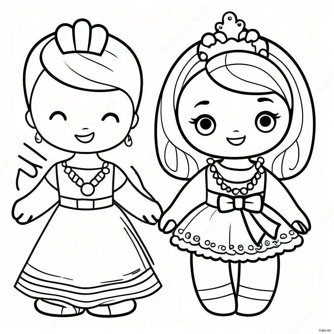 Cute Marisole Monday Paper Doll Coloring Page 51015 42501