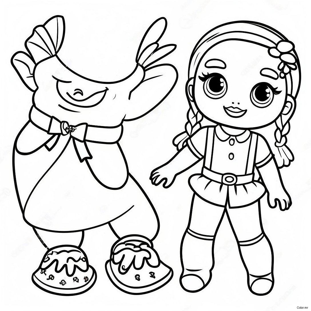 Cute Marisole Monday Paper Doll Coloring Page 51015 42503