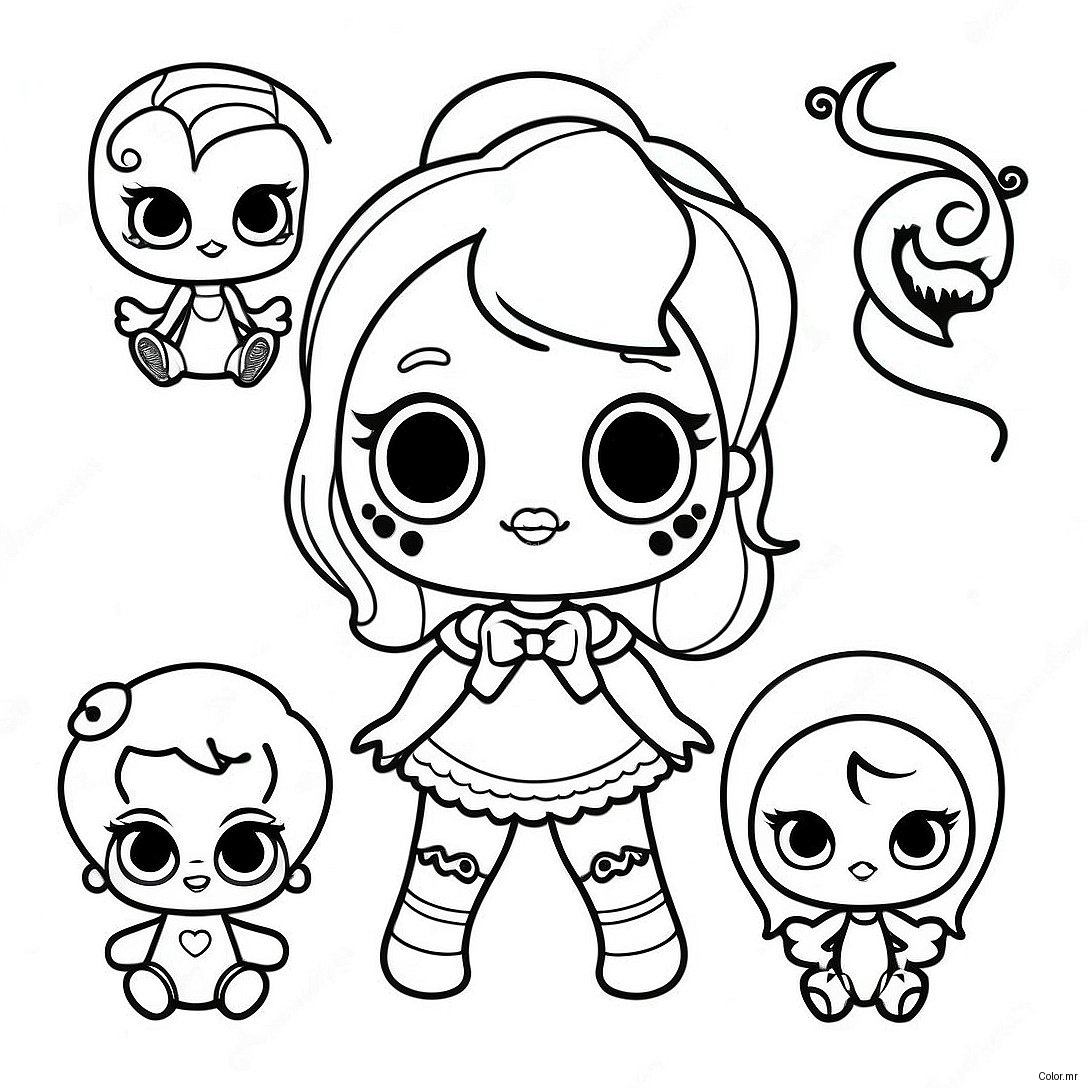 Cute Monster High Baby Characters Coloring Page 46604 38802