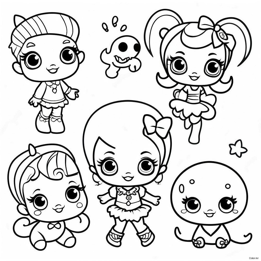 Cute Monster High Baby Characters Coloring Page 46604 38803