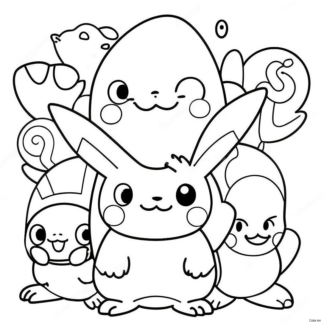 Cute Pokemon Characters Math Coloring Page 66181 54664
