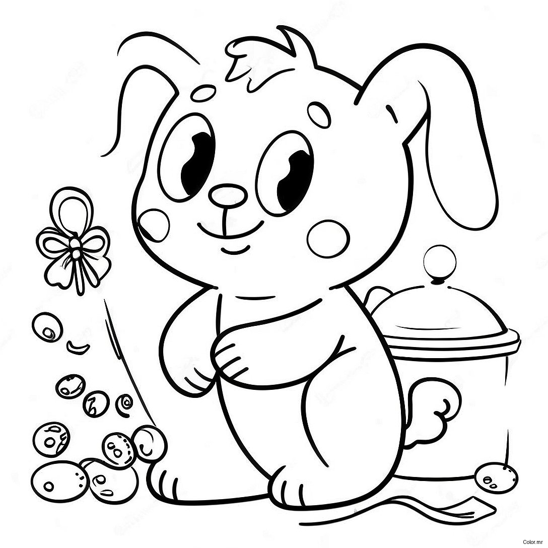 Cute Potty Training Characters Coloring Page 18516 15505