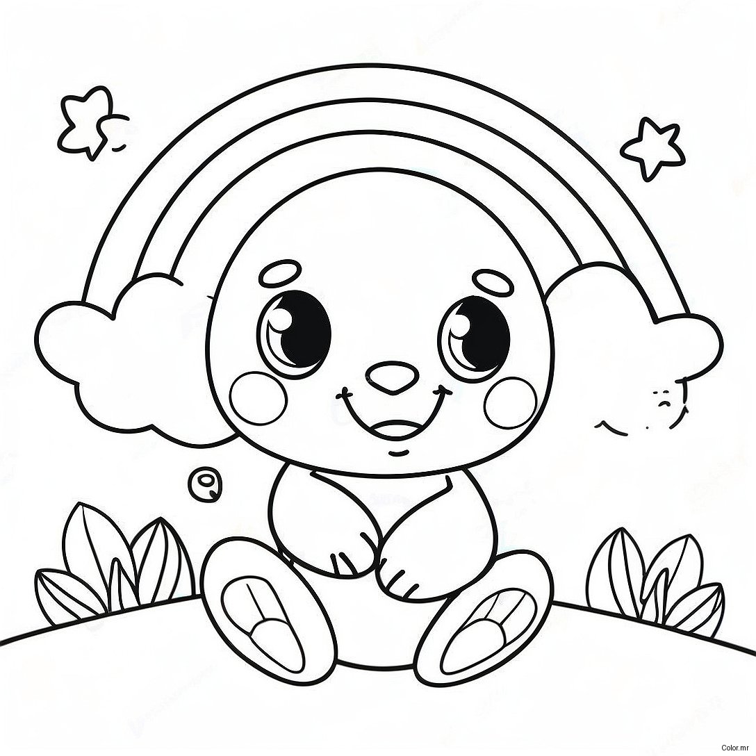 Cute Rainbow Friends Red Character Coloring Page 15902 13435