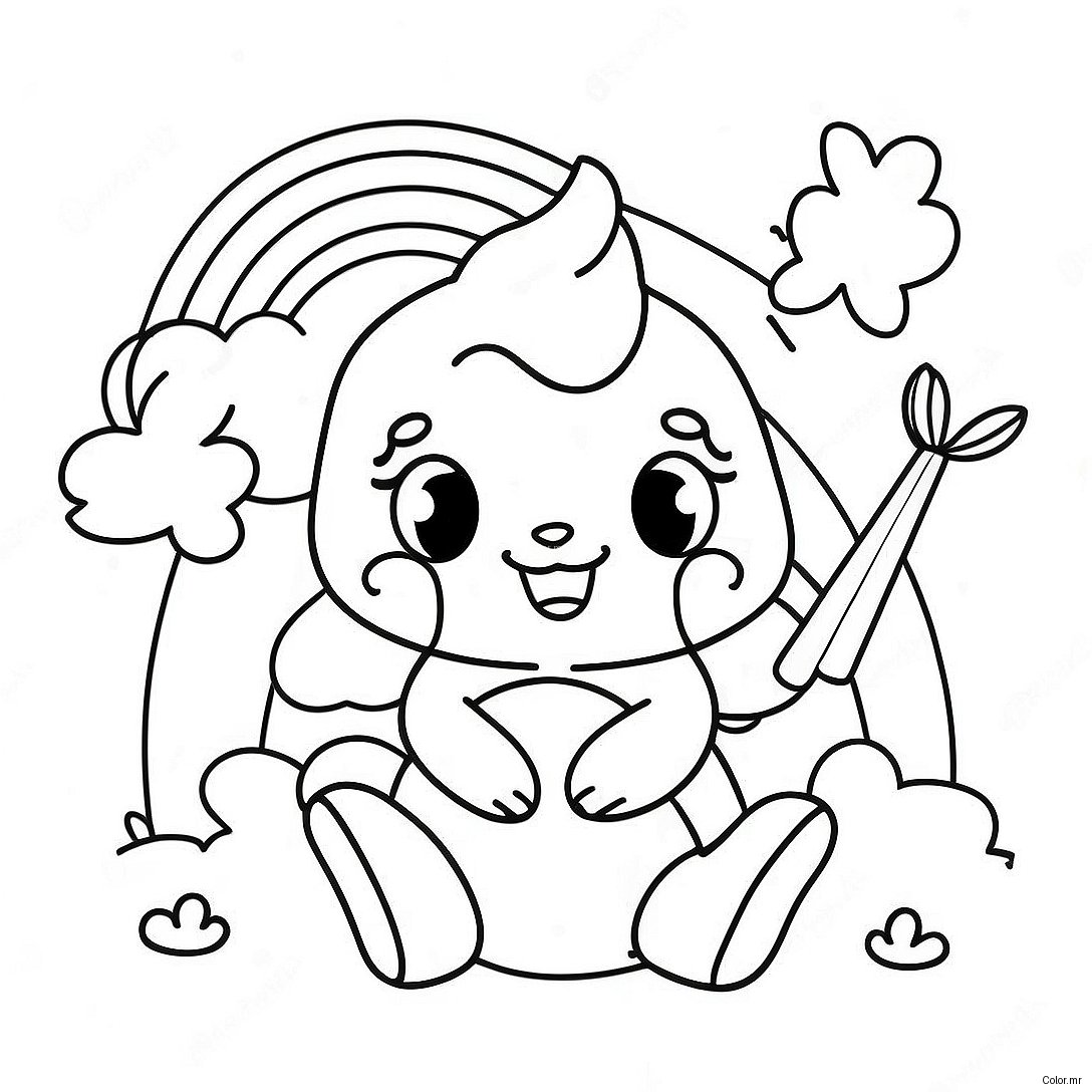 Cute Rainbow Friends Red Character Coloring Page 15902 13436