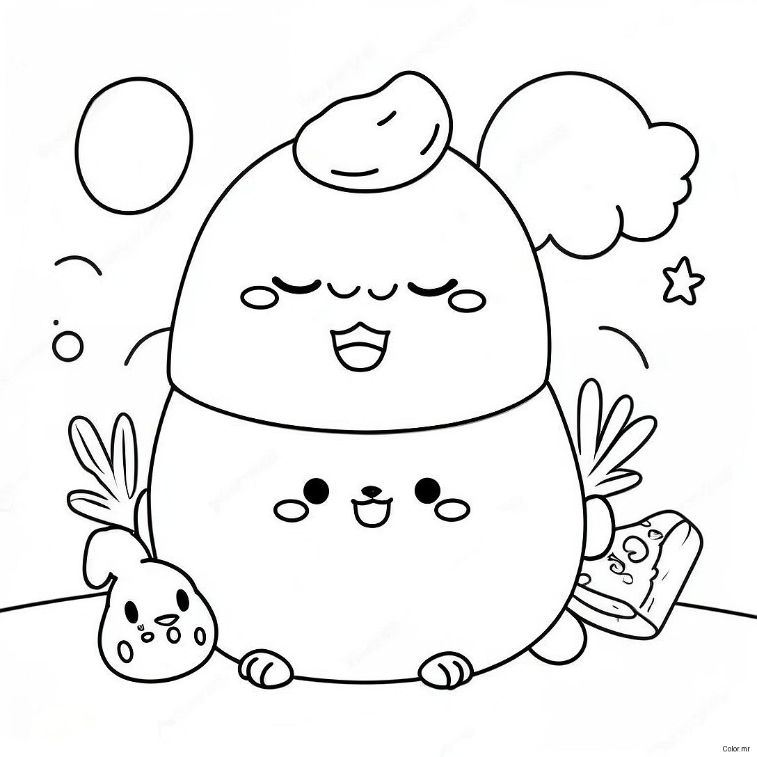 Cute Sumikko Gurashi Characters Coloring Page 9017 7369