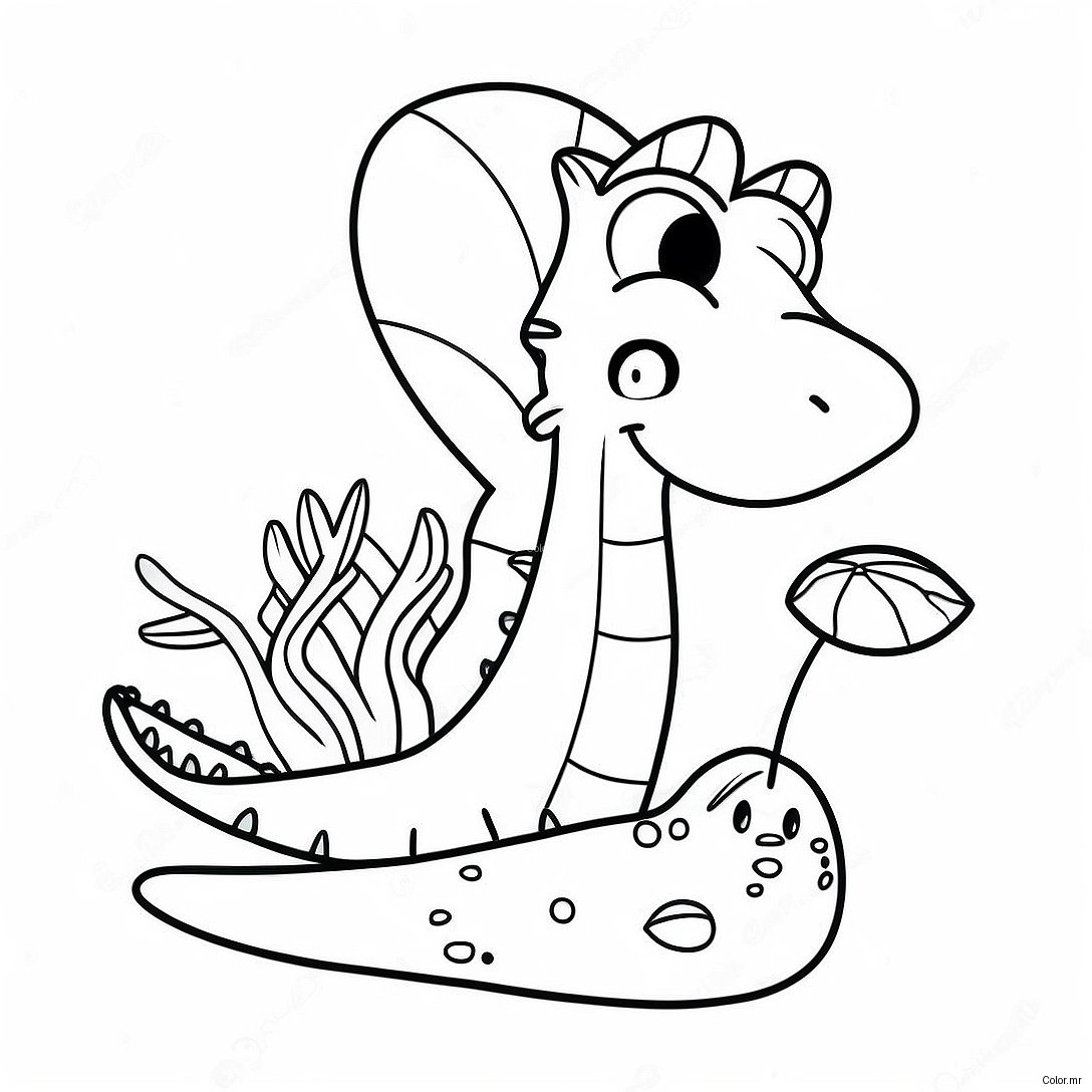 Cute Venus Fly Trap With Cartoon Face Coloring Page 35294 29371
