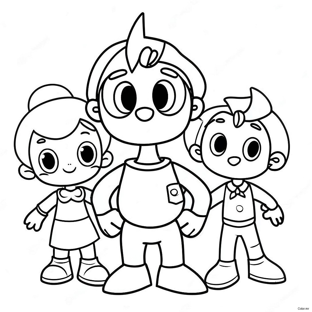 Cyberchase Characters Adventure Coloring Page 39308 32644