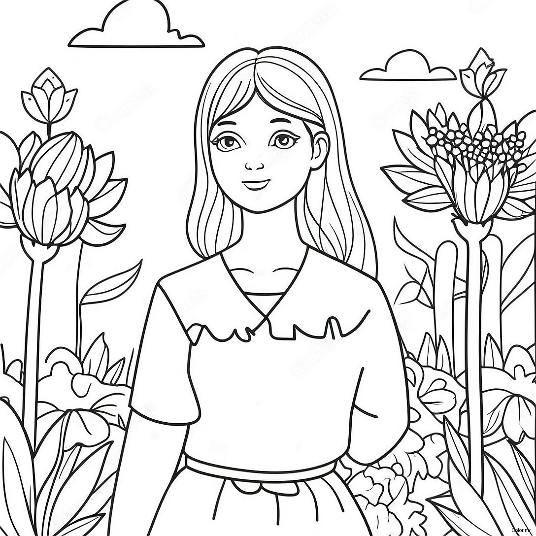 Daria Song In A Beautiful Garden Coloring Page 67813 55939