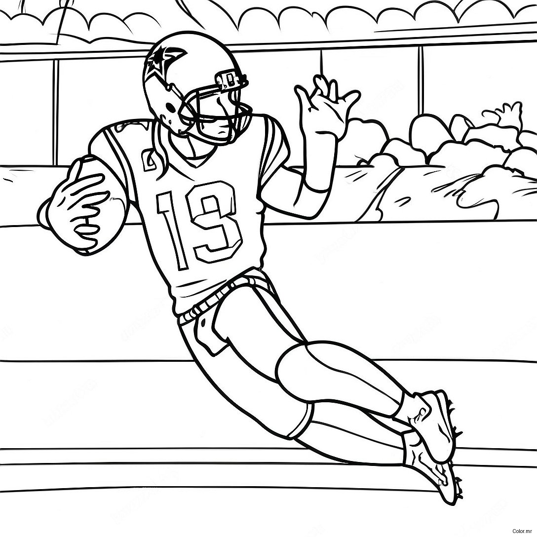 Deandre Hopkins Catching A Football Coloring Page 59977 49773