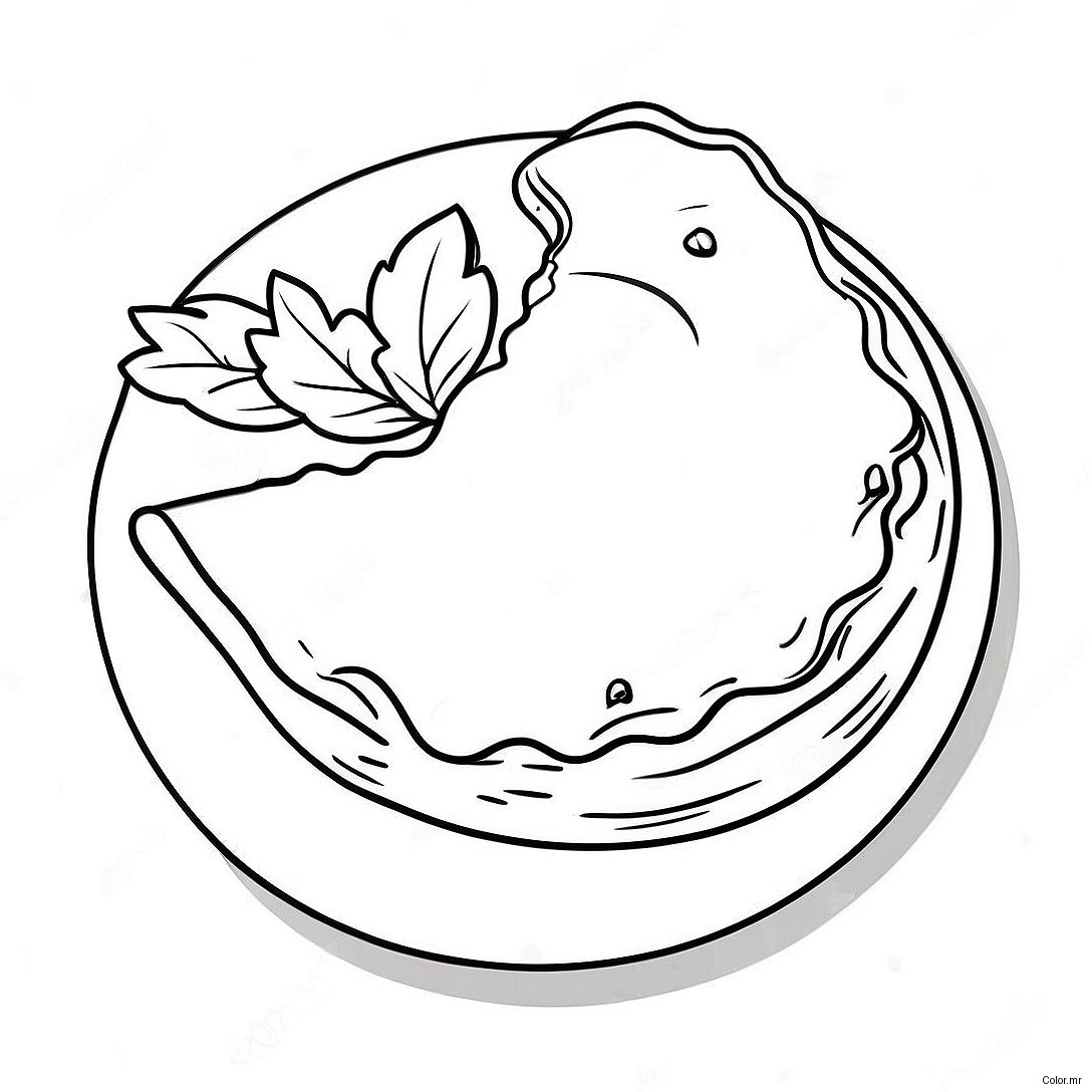 Delicious Apple Pie Slice Coloring Page 43413 36134